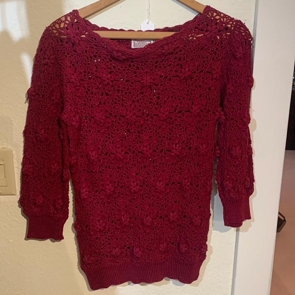 Vintage hand-crocheted top